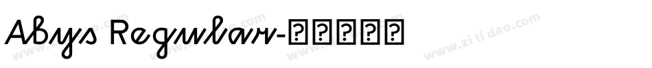 Abys Regular字体转换